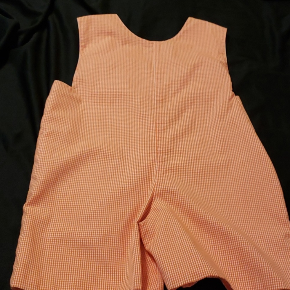 Boys football smocked romper
